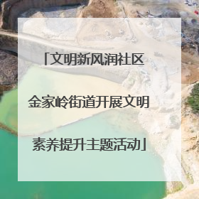 文明新风润社区 金家岭街道开展文明素养提升主题活动