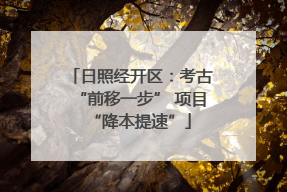 日照经开区：考古“前移一步” 项目“降本提速”