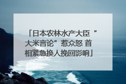 日本农林水产大臣“大米言论”惹众怒 首相紧急换人挽回影响