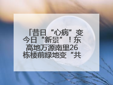 昔日“心病”变今日“新景”！东高地万源南里26栋楼前绿地变“共享花园”