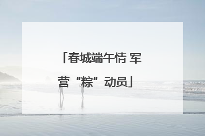春城端午情 军营“粽”动员