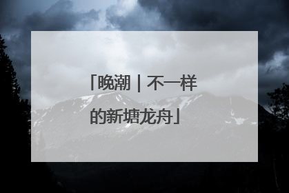 晚潮｜不一样的新塘龙舟