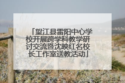 望江县雷阳中心学校开展跨学科教学研讨交流暨沈映红名校长工作室送教活动