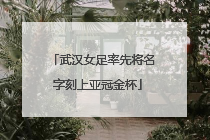 武汉女足率先将名字刻上亚冠金杯