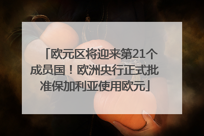 欧元区将迎来第21个成员国！欧洲央行正式批准保加利亚使用欧元