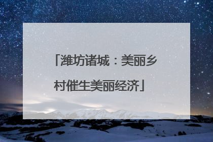 潍坊诸城：美丽乡村催生美丽经济