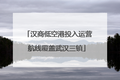 汉商低空港投入运营 航线覆盖武汉三镇