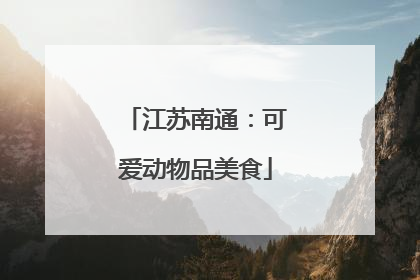 江苏南通：可爱动物品美食