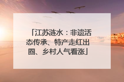 江苏涟水：非遗活态传承、特产走红出圈、乡村人气看涨