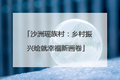 沙洲瑶族村：乡村振兴绘就幸福新画卷