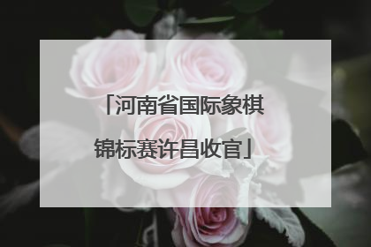 河南省国际象棋锦标赛许昌收官
