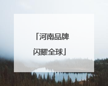 河南品牌 闪耀全球