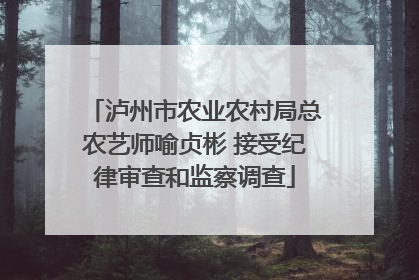 泸州市农业农村局总农艺师喻贞彬 接受纪律审查和监察调查