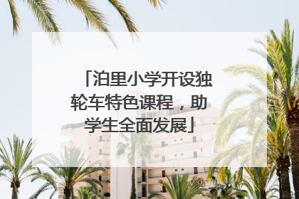 泊里小学开设独轮车特色课程，助学生全面发展