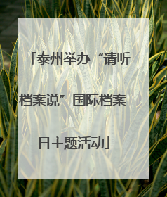 泰州举办“请听档案说”国际档案日主题活动