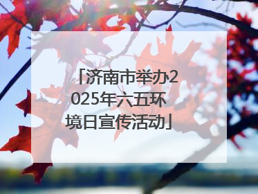 济南市举办2025年六五环境日宣传活动