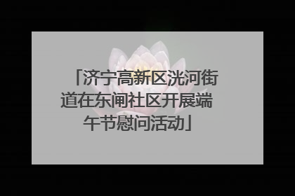 济宁高新区洸河街道在东闸社区开展端午节慰问活动