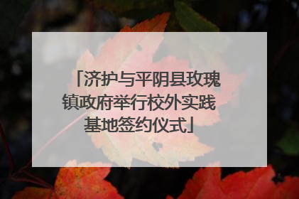 济护与平阴县玫瑰镇政府举行校外实践基地签约仪式