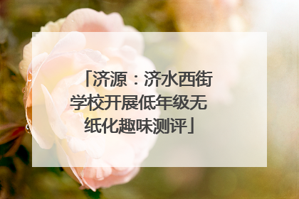 济源：济水西街学校开展低年级无纸化趣味测评