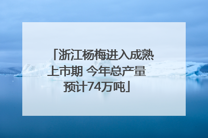 浙江杨梅进入成熟上市期 今年总产量预计74万吨