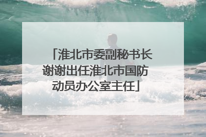 淮北市委副秘书长谢谢出任淮北市国防动员办公室主任