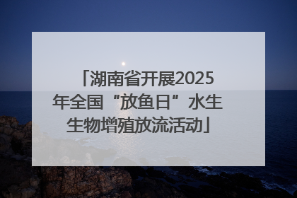 湖南省开展2025年全国“放鱼日”水生生物增殖放流活动