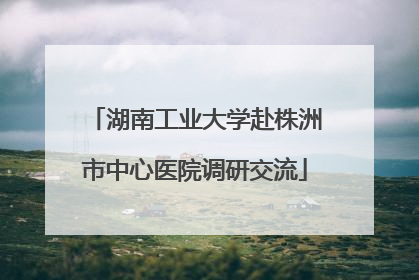 湖南工业大学赴株洲市中心医院调研交流