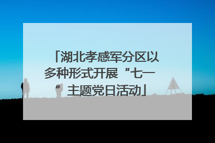 湖北孝感军分区以多种形式开展“七一”主题党日活动
