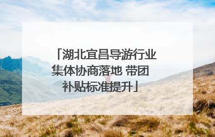 湖北宜昌导游行业集体协商落地 带团补贴标准提升