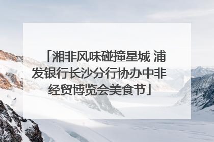 湘非风味碰撞星城 浦发银行长沙分行协办中非经贸博览会美食节
