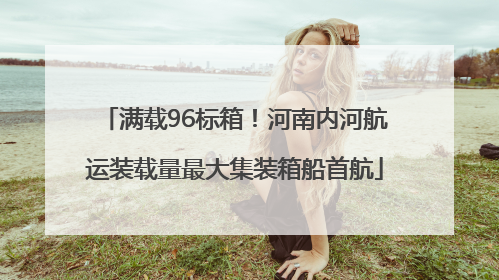 满载96标箱！河南内河航运装载量最大集装箱船首航