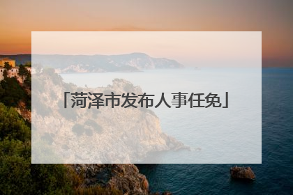 菏泽市发布人事任免