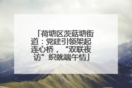 荷塘区茨菇塘街道：党建引领架起连心桥，“双联夜访”织就端午情