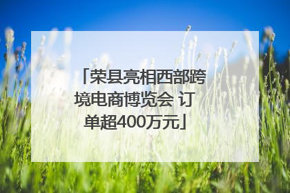 荣县亮相西部跨境电商博览会 订单超400万元