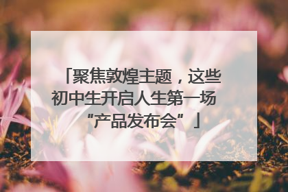 聚焦敦煌主题，这些初中生开启人生第一场“产品发布会”