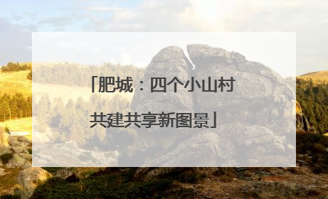 肥城：四个小山村共建共享新图景