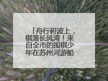 舟行碧波上，棋落长风湾！来自全市的围棋少年在苏州河游船上展开对决