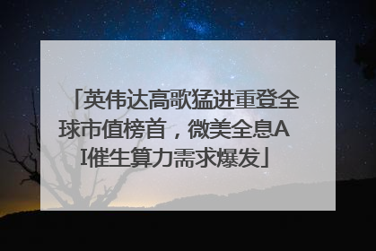 英伟达高歌猛进重登全球市值榜首，微美全息AI催生算力需求爆发