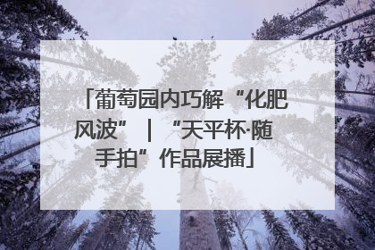 葡萄园内巧解“化肥风波”｜“天平杯·随手拍”作品展播