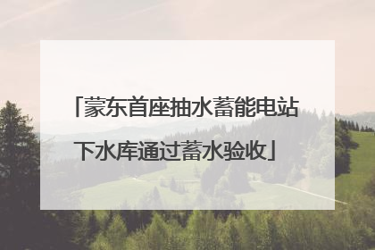 蒙东首座抽水蓄能电站下水库通过蓄水验收
