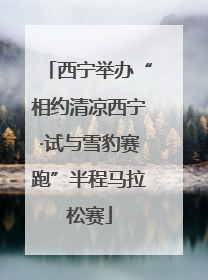 西宁举办“相约清凉西宁·试与雪豹赛跑”半程马拉松赛