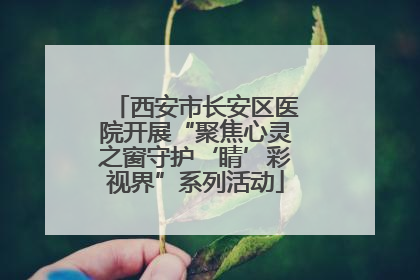 西安市长安区医院开展“聚焦心灵之窗守护‘睛’彩视界”系列活动