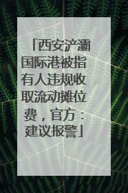 西安浐灞国际港被指有人违规收取流动摊位费，官方：建议报警
