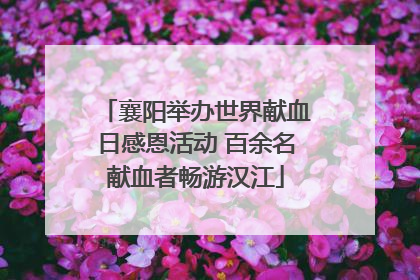 襄阳举办世界献血日感恩活动 百余名献血者畅游汉江