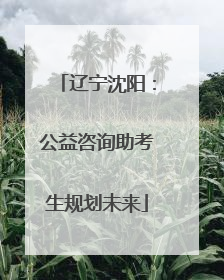 辽宁沈阳：公益咨询助考生规划未来