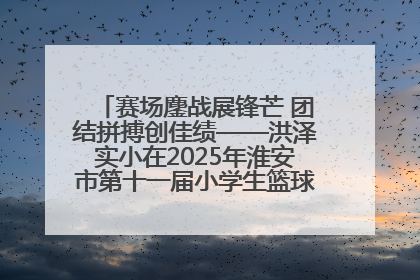 赛场鏖战展锋芒 团结拼搏创佳绩——洪泽实小在2025年淮安市第十一届小学生篮球比赛中再获佳绩