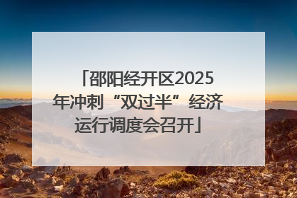 邵阳经开区2025年冲刺“双过半”经济运行调度会召开