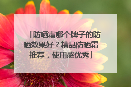 防晒霜哪个牌子的防晒效果好？精品防晒霜推荐，使用感优秀
