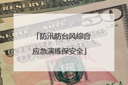 防汛防台风综合应急演练保安全