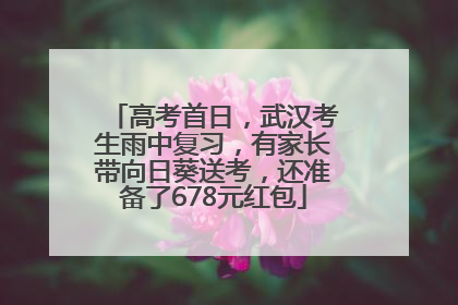 高考首日，武汉考生雨中复习，有家长带向日葵送考，还准备了678元红包